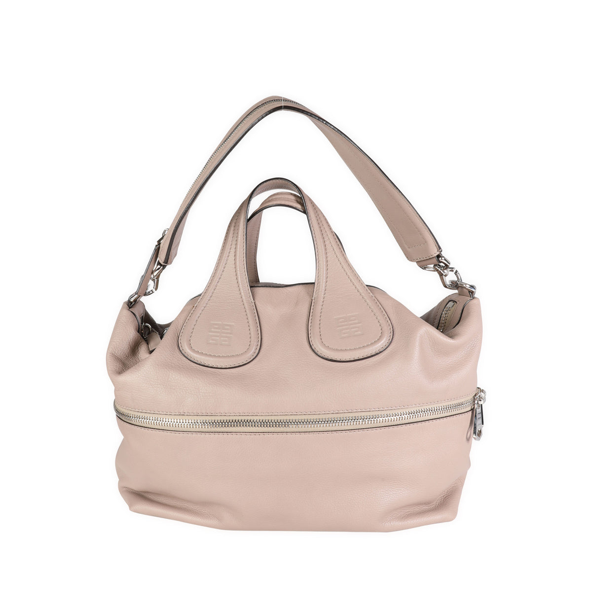 Givenchy Taupe Grained Calfskin Medium Zip Animation Nightingale Bag