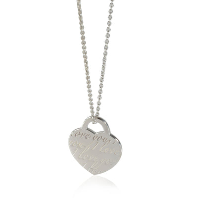 Tiffany & Co. I Love You Heart Pendant in  Sterling Silver