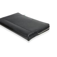 Tiffany Black Grained Calfskin Leather Zip Wallet