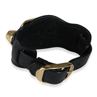 Balenciaga Arena Classic Leather Bracelet in Black