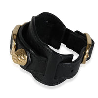 Balenciaga Arena Classic Leather Bracelet in Black