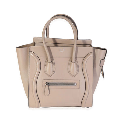 Celine Dune Drummed Calfskin Mini Luggage Tote