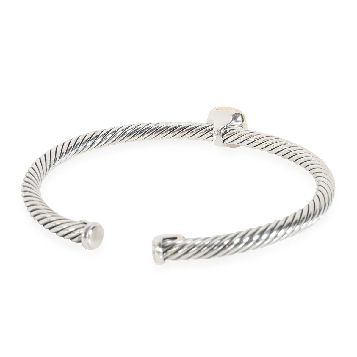 David Yurman Noblesse Diamond Cuff in 18K Yellow Gold/Sterling Silver 0.15 CTW