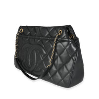 Chanel Black Quilted Caviar Timeless Soft Shopping Tote