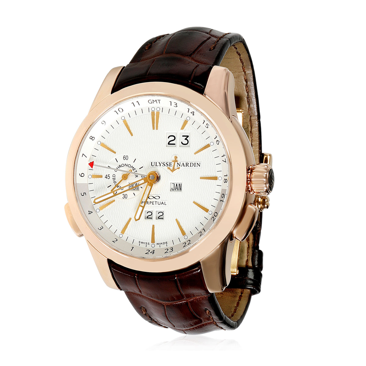 Ulysse Nardin Perpetual GMT 322 10 Men s Watch in 18kt Rose Gold