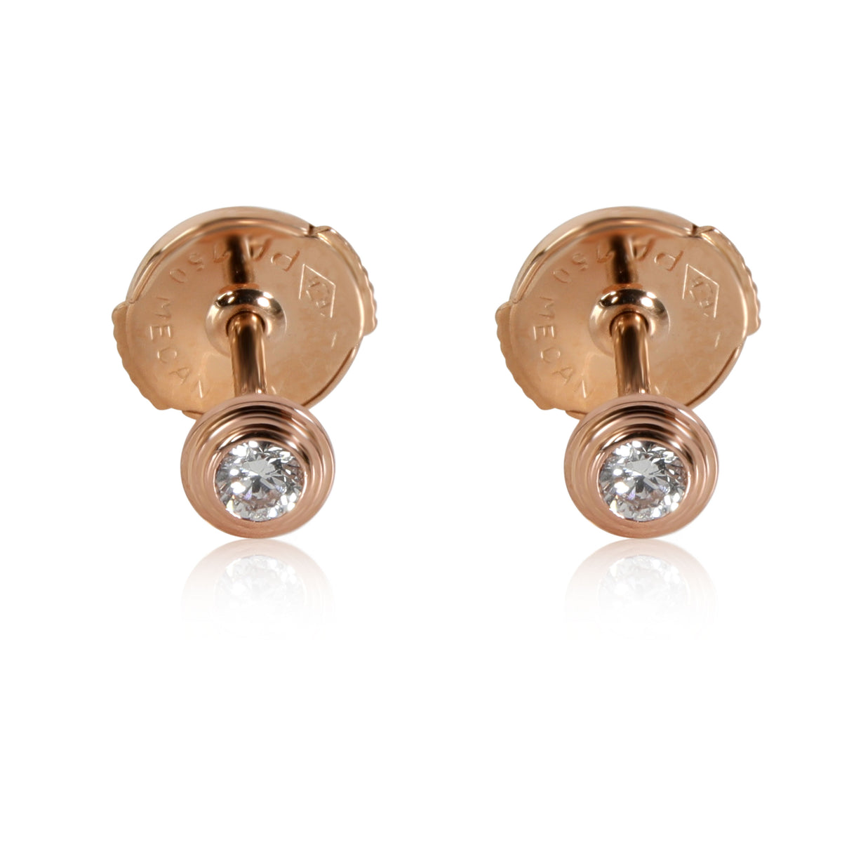 Cartier Diamants Legers Stud Diamond Earrings in 18k Rose Gold 0.08 CTW