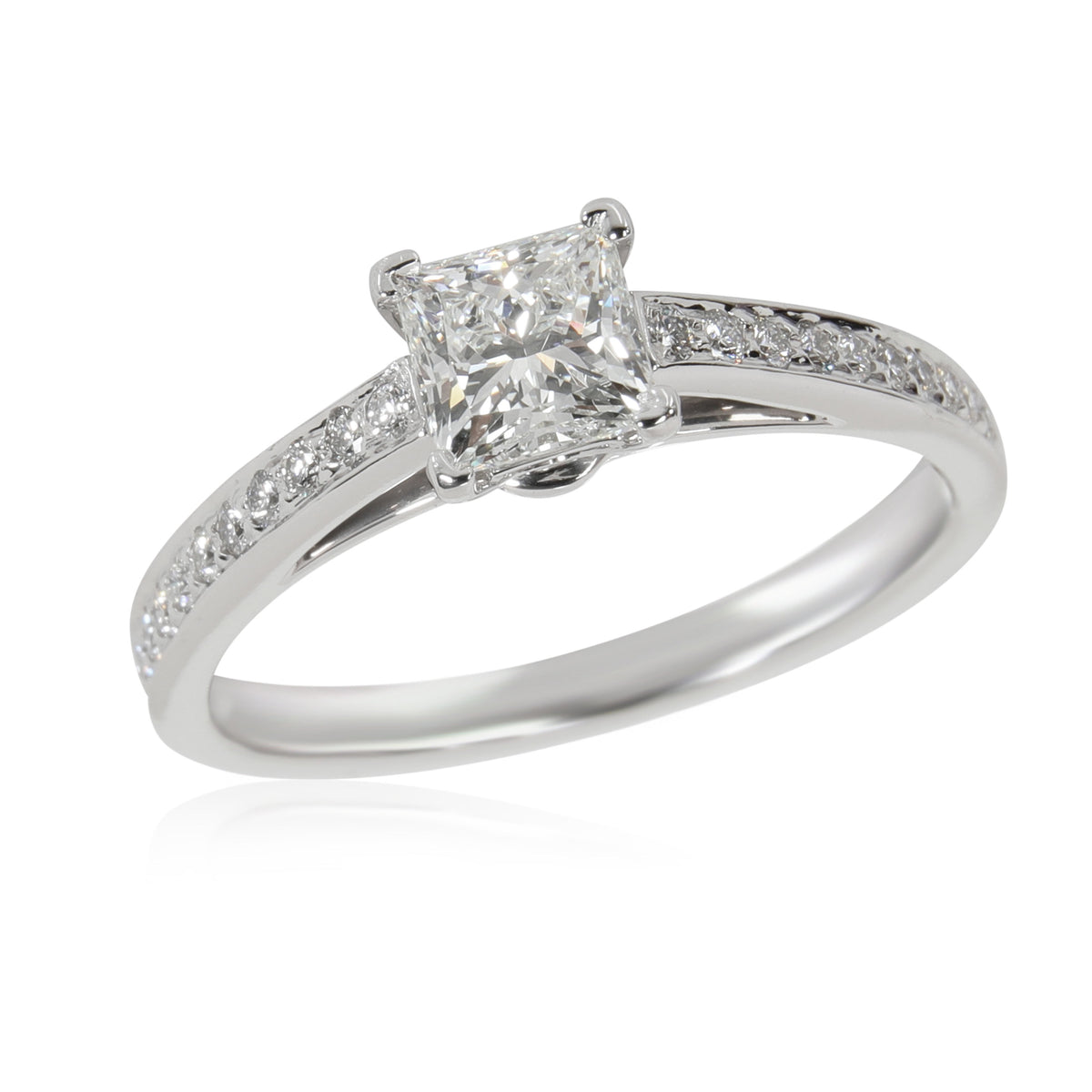 Tiffany & Co. Grace Diamond Engagement Ring in Platinum H VVS1 0.76 Ctw