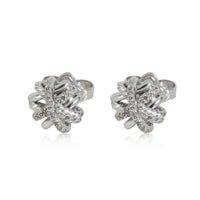 David Yurman Crossover Diamond Stud Earring in  Sterling Silver 0.22 CTW