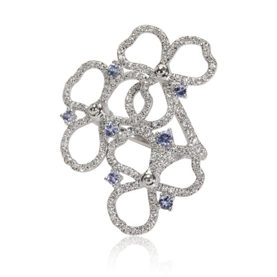 Tiffany & Co. Paper Flowers Tanzanite And Diamond Ring in Platinum 0.5 CTW