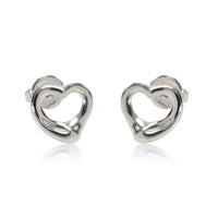 Tiffany & Co. Elsa Paretti Open Heart Earrings in Sterling Silver