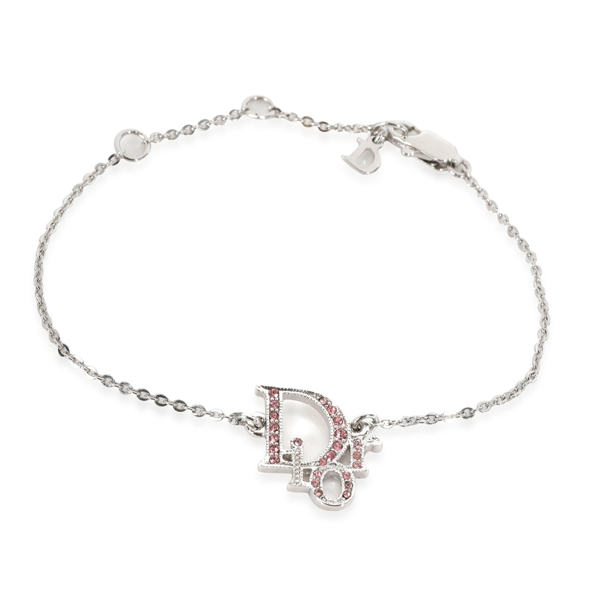 Dior Pink Strass Logo Bracelet