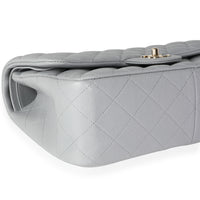 Chanel Gray Caviar Quilted Jumbo Classic Double Flap Bag