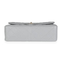 Chanel Gray Caviar Quilted Jumbo Classic Double Flap Bag