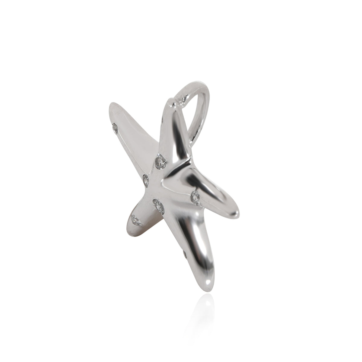 Na Hoku Starfish Pendant in 14k White Gold 0.06 CTW