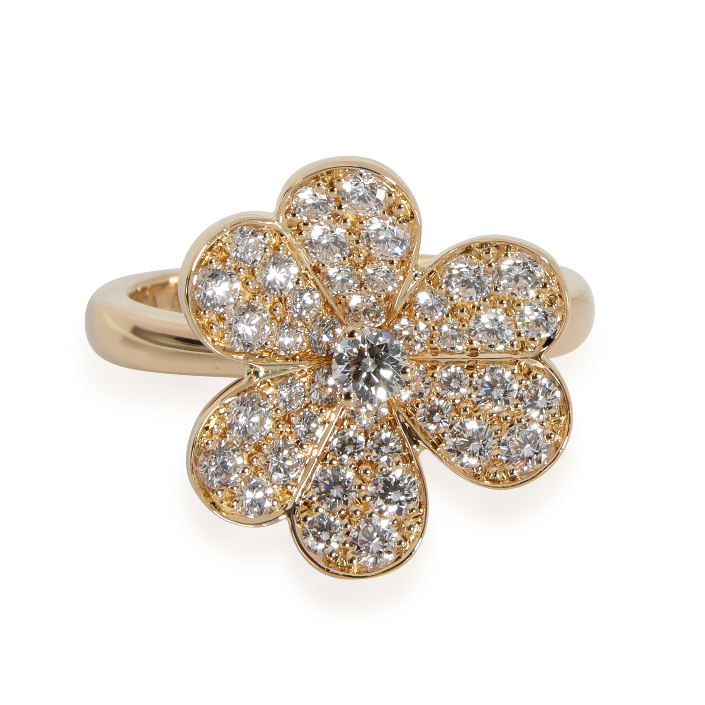 Van Cleef Arpels Frivole Diamond Ring in 18K Yellow Gold