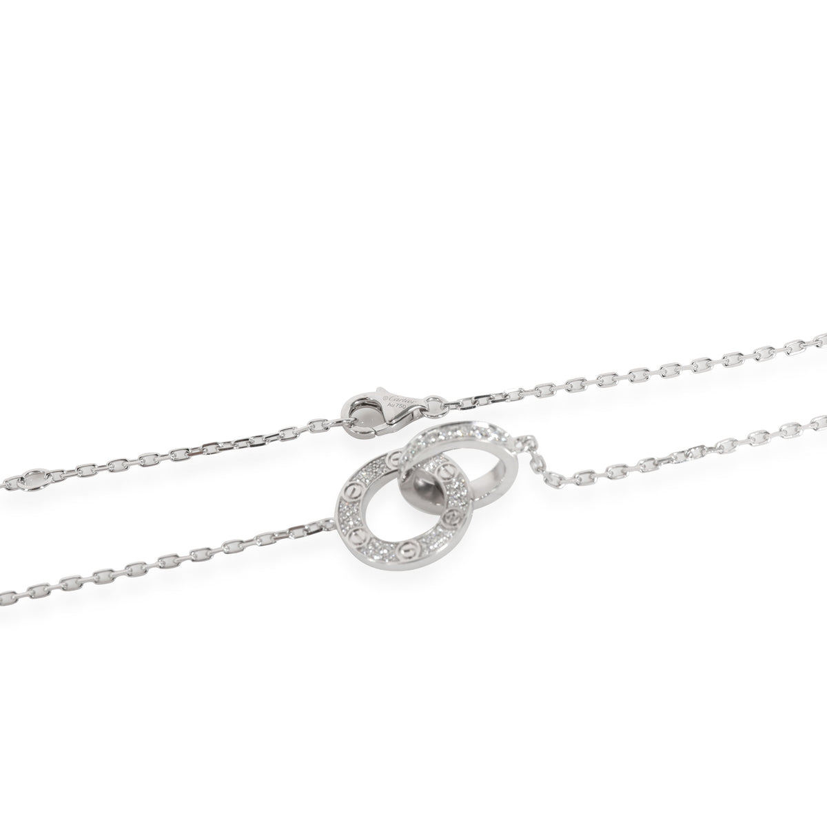 Cartier LOVE Diamond Necklace in 18K White Gold 0.3 CTW