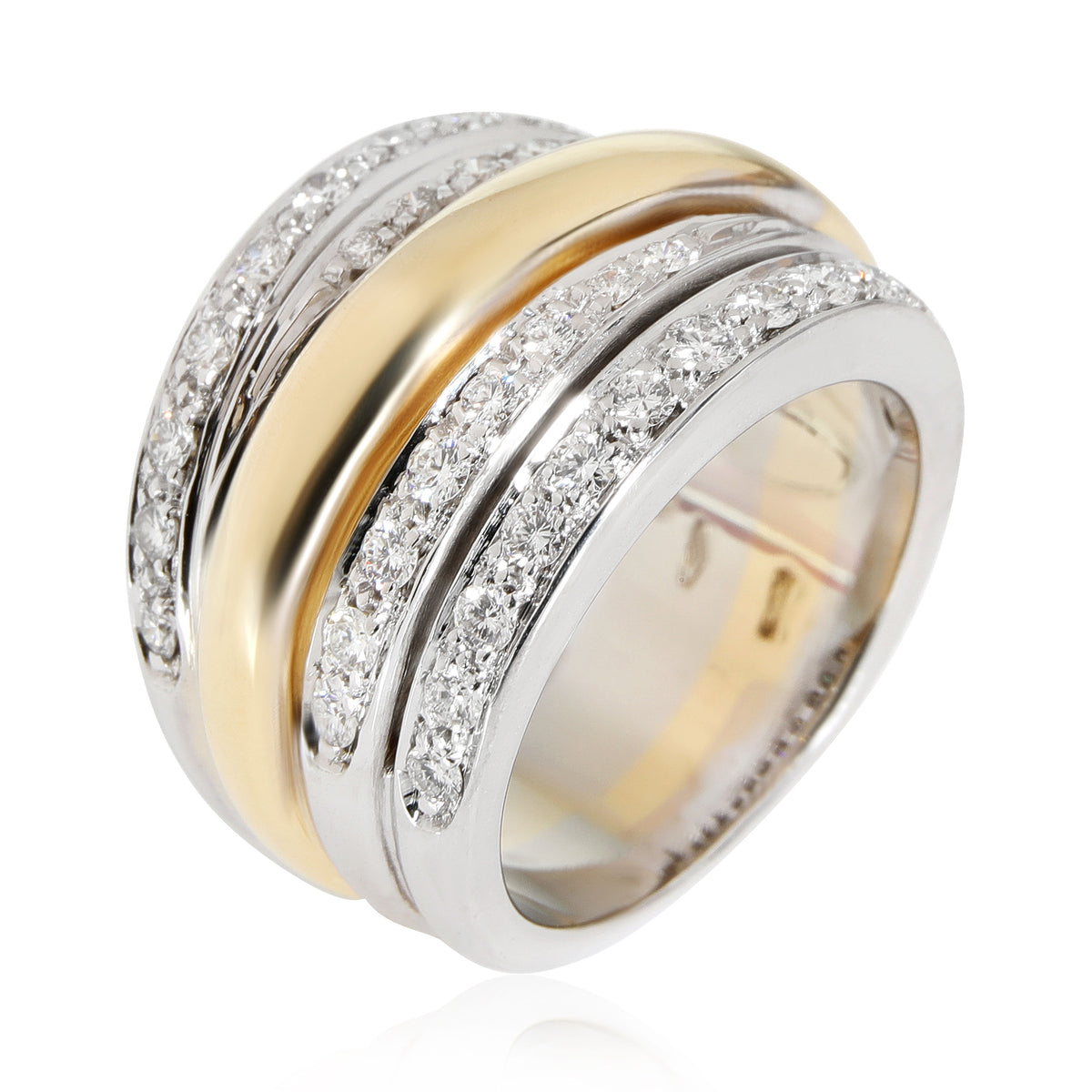Pomellato Diamond 5-Strand Ring in 18k 2 Tone Gold 0.75 CTW