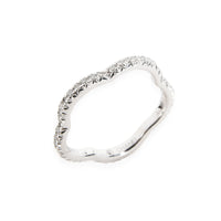 Chanel Camelia Diamond Wedding Band in 18K White Gold 0.23 CTW