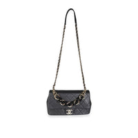 Chanel Black Quilted Lambskin Large Chain Flap Bag