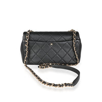 Chanel Black Quilted Lambskin Large Chain Flap Bag