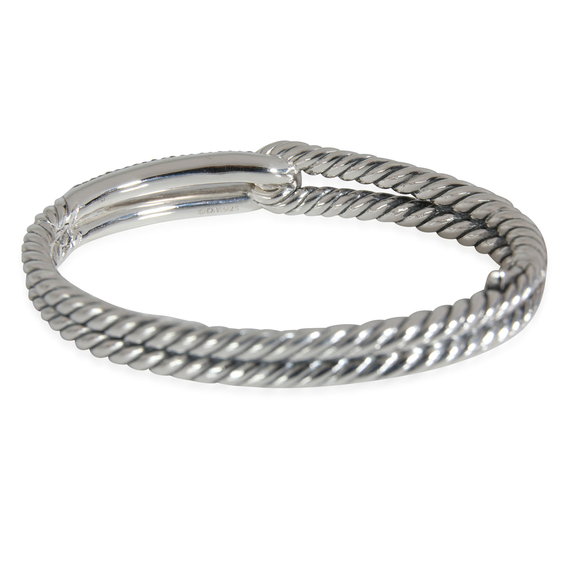 David Yurman Diamond Labyrinth Bracelet in  Sterling Silver 0.8 CTW