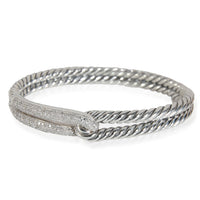 David Yurman Diamond Labyrinth Bracelet in  Sterling Silver 0.8 CTW