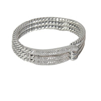 David Yurman Diamond Labyrinth Bracelet in  Sterling Silver 0.8 CTW