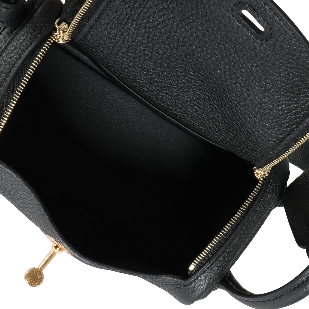 Hermes Mini Lindy 20 Black Clemence Leather Bag Palladium Hardware •  MIGHTYCHIC • 