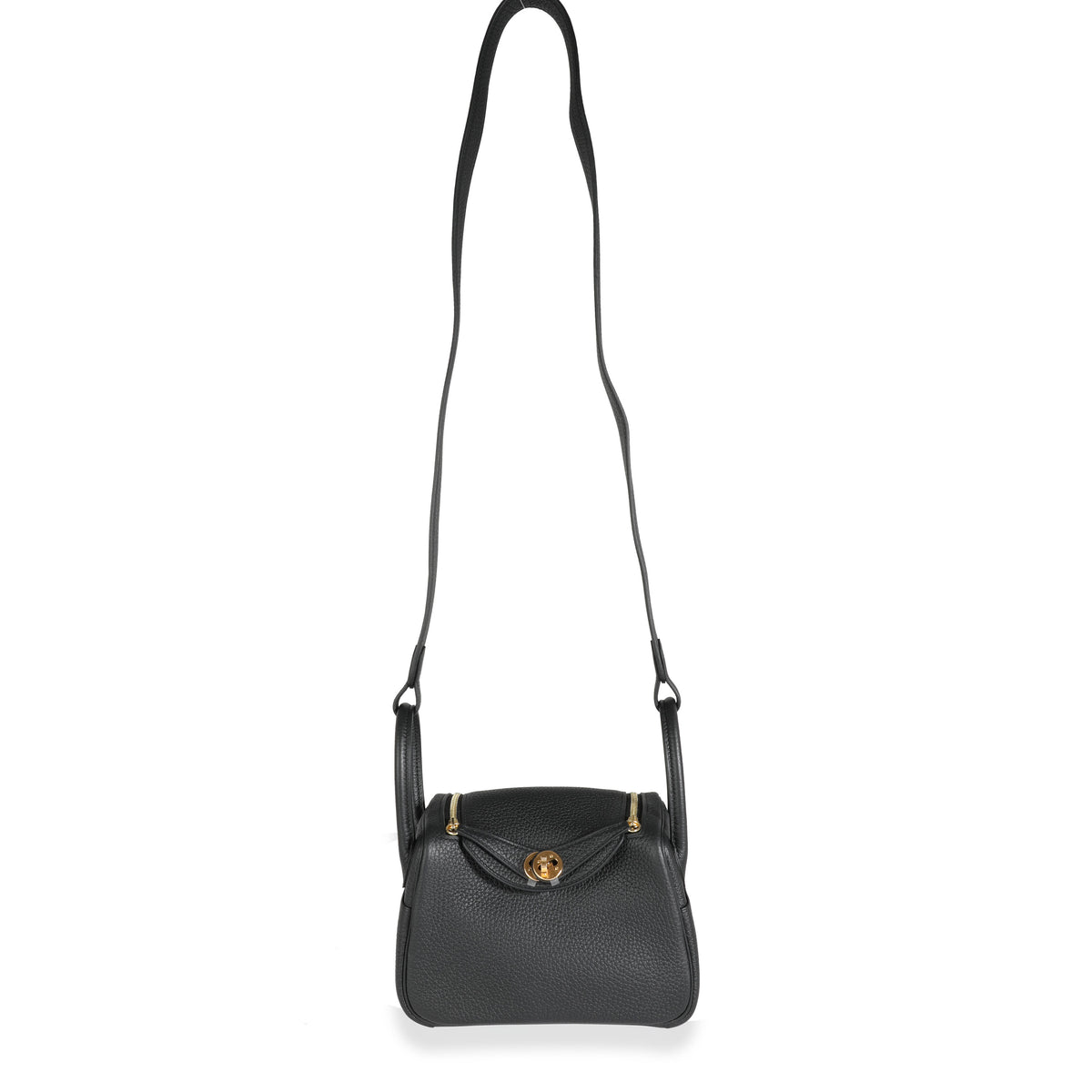Hermès Clemence Mini Lindy 20 - Black Shoulder Bags, Handbags - HER432761