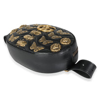 Gucci Black Matelassé Marmont Animal Studs Belt Bag