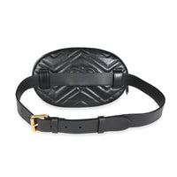 Gucci Black Matelassé Marmont Animal Studs Belt Bag