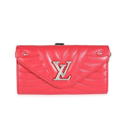 Louis Vuitton Red Quilted Cowhide New Wave Wristlet Wallet