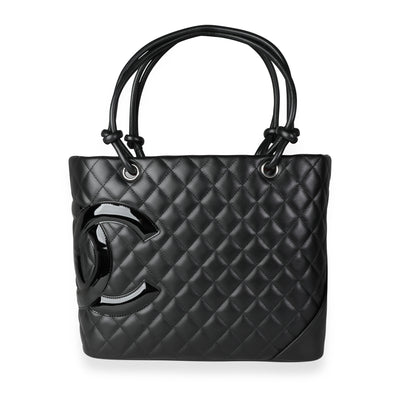 Chanel Black Quilted Lambskin Large Ligne Cambon Tote