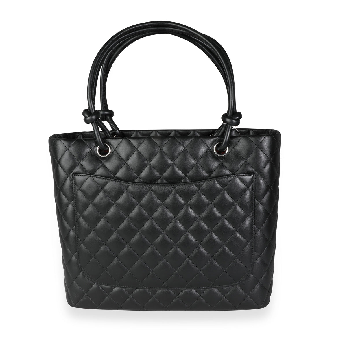 CHANEL Cambon Ligne Diamond Quilted Tote Bag