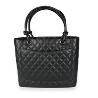 Chanel Black Quilted Lambskin Large Ligne Cambon Tote