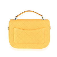 Chanel Yellow Caviar Quilted Leather Cuba Flap Bag