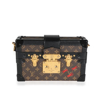 Louis Vuitton Monogram Canvas & Black Calfskin Petite Malle