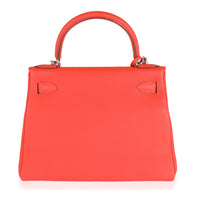 Hermès Rose Jaipur Evercolor Retourne Kelly 28 PHW