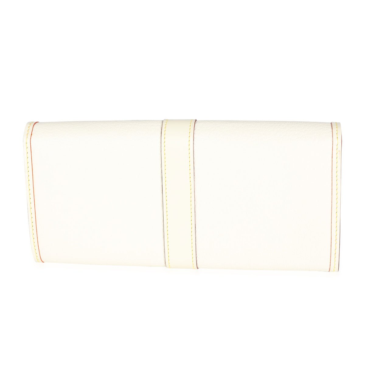 White Suhali leather Louis Vuitton Le Favori wallet with brass