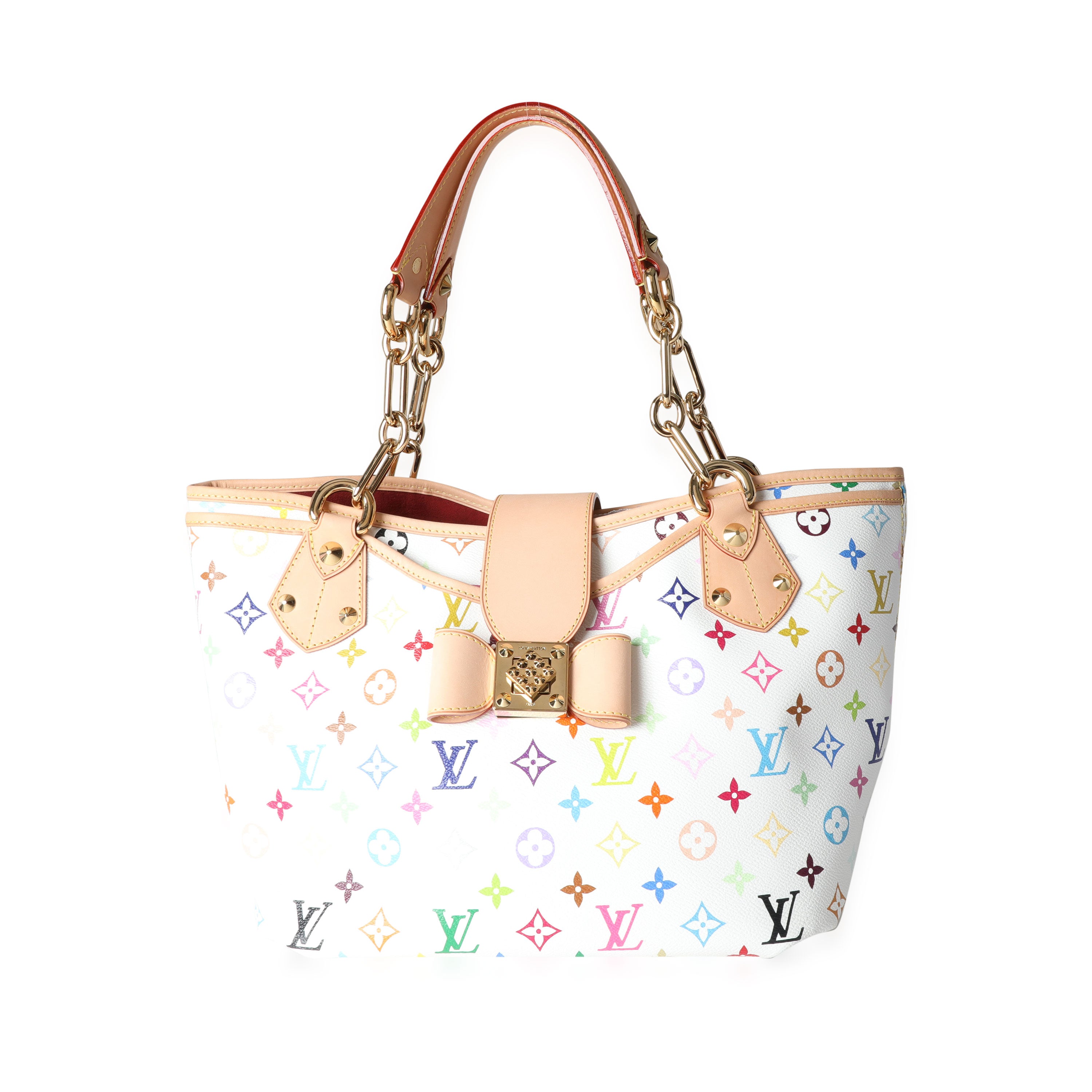 Buy Pre-owned & Brand new Luxury Louis Vuitton White Monogram Multicolore  Annie GM Bag Online