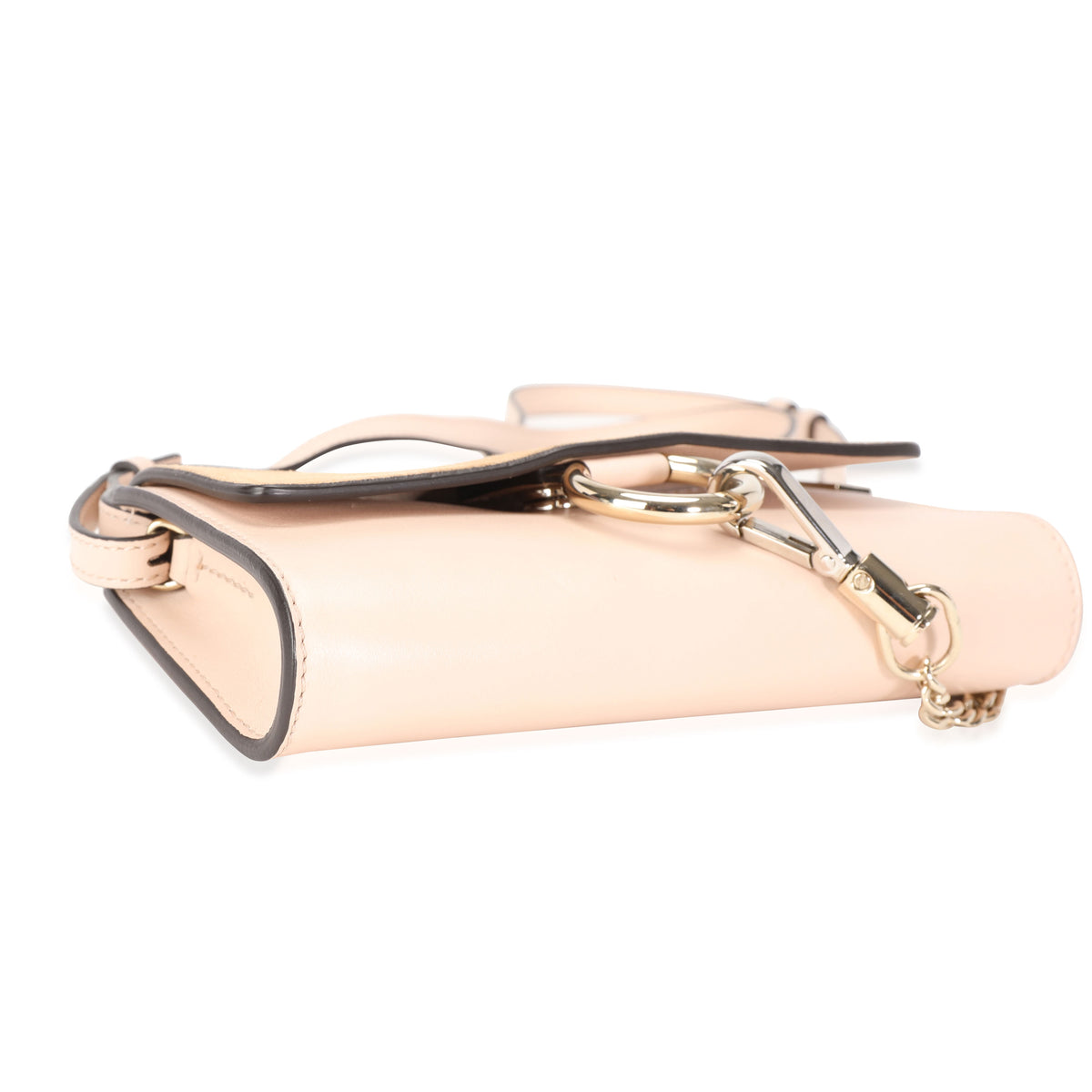 Chloe Pale Pink Leather & Beige Suede Small Faye  Bag