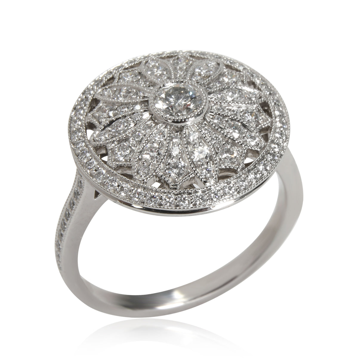Tiffany & Co. Daisy Diamond Ring in Platinum DEF VVS1 0.80 CTW