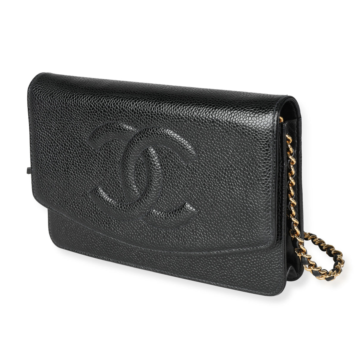 CHANEL White Caviar Leather Timeless Wallet on Chain - The Purse