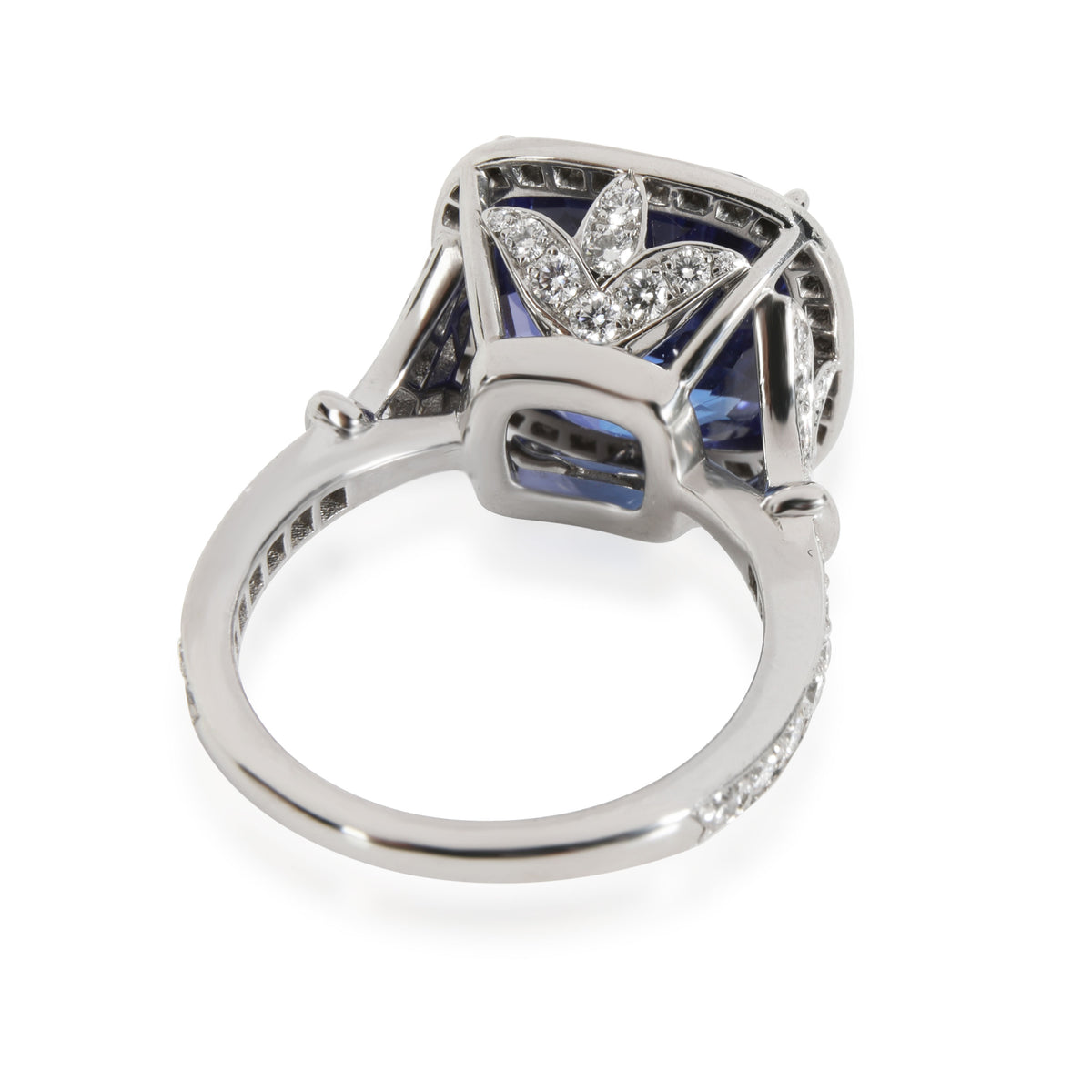 Tiffany & Co. Tanzanite Diamond Halo Ring in Platinum 9.85 CTW