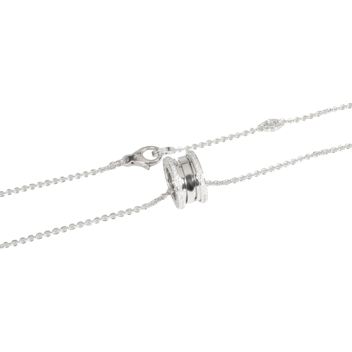 Bulgari B.Zero1 Diamond  Pendant in 18k White Gold 0.38 CTW