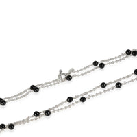 David Yurman Onyx Bead Station Necklace in  Sterling Silver