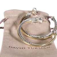 David Yurman Crossover Hoop Earring in 18K Gold/Sterling