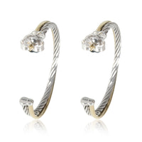 David Yurman Crossover Hoop Earring in 18K Gold/Sterling