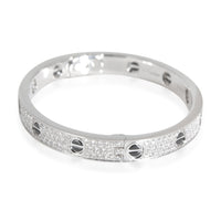 Cartier LOVE Diamond Paved  Ceramic Bracelet in 18K White Gold 1.99 CTW