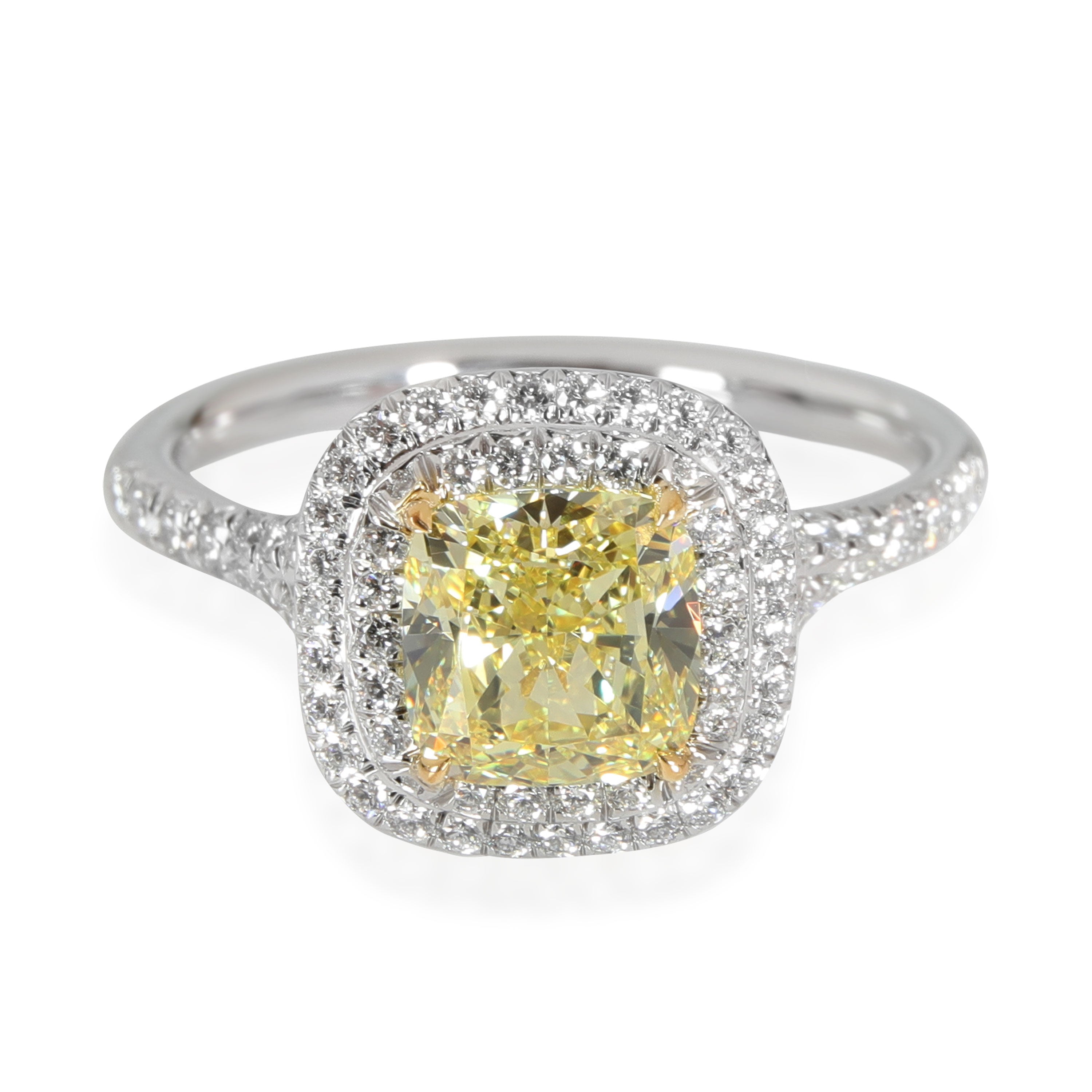Tiffany & Co Fancy Yellow Diamond Soleste Diamond Ring 